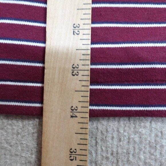 Polo Ralph Lauren Mens Polo Shirt 2XL Red Burgundy Striped Recent - Picture 7 of 12
